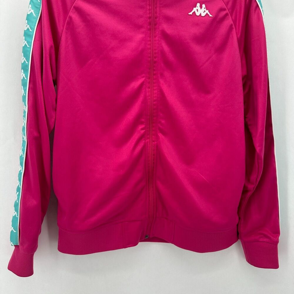 Kappa Banda Anniston Track Jacket Mens S Fushcia Pink Teal Athleisure Bloke NWT - Picture 6 of 12